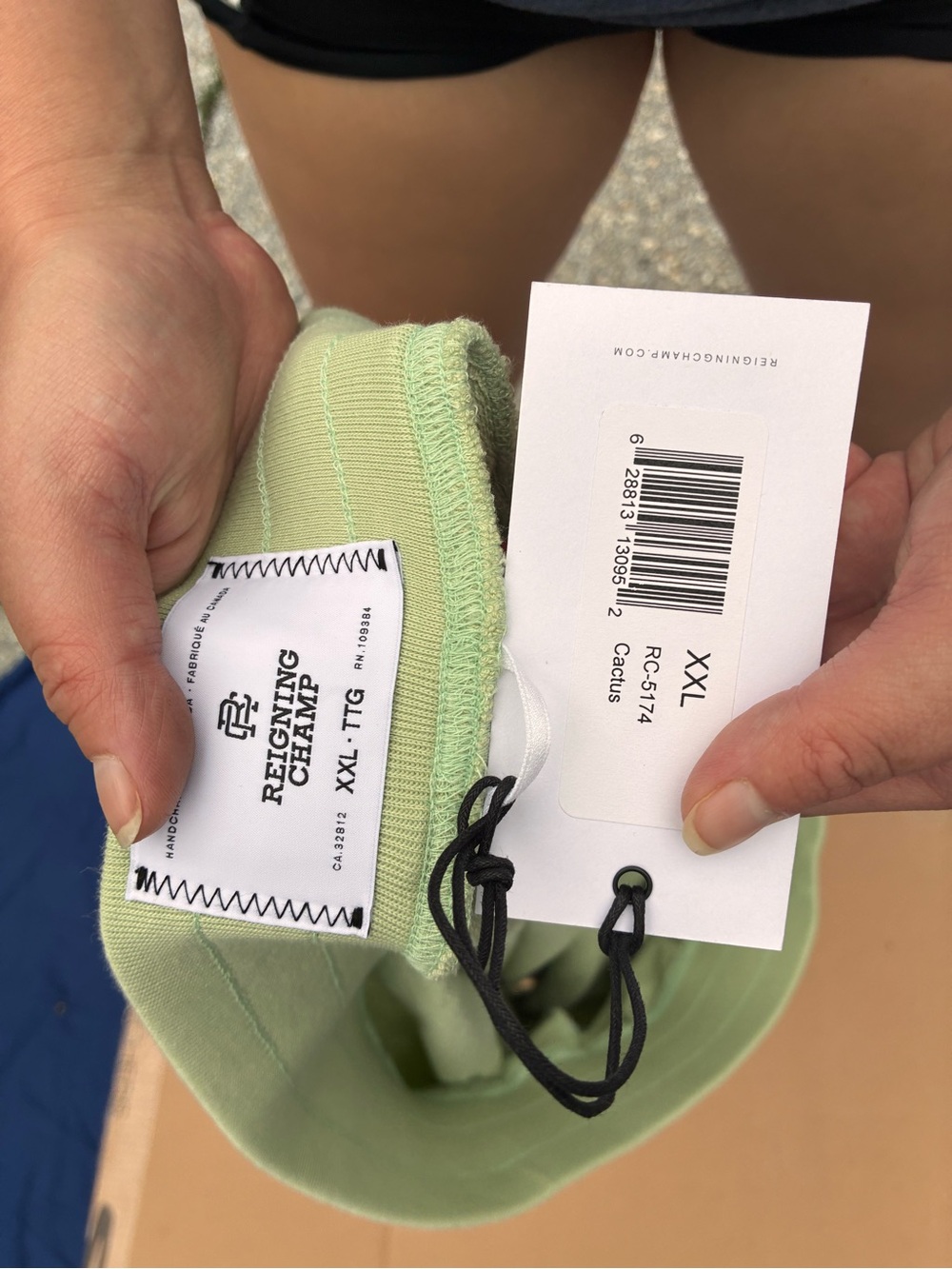 Reigning Champ Sage Green Athletic Drawstring Shorts - Picture 3 of 3